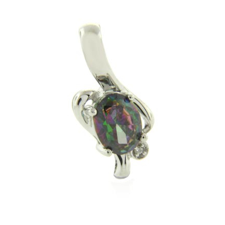 Colorful Rainbow Mystic Topaz Pendant