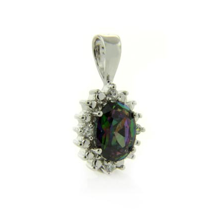 Mystic Topaz Rainbow Gemstone Pendant