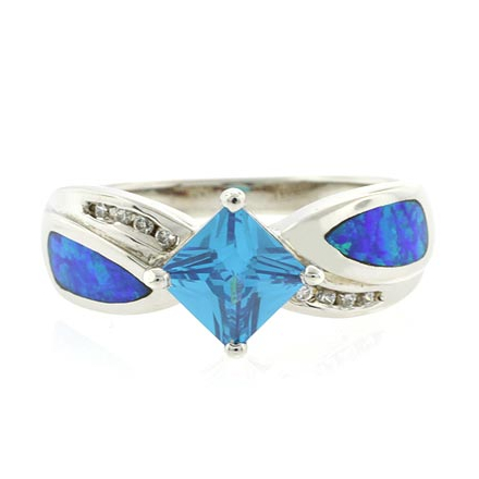 Master Piece Opal Blue Topaz Ring