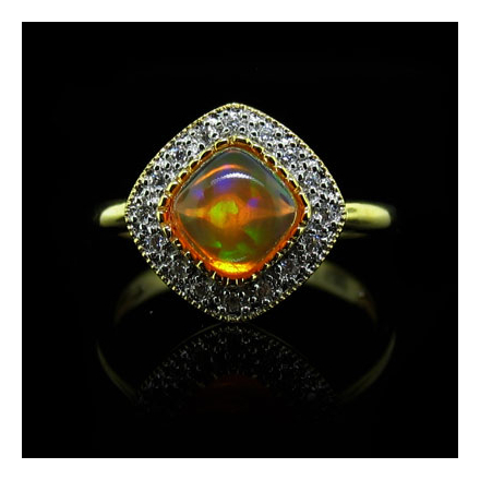 1.5ct Mexican Fire Opal Ring
