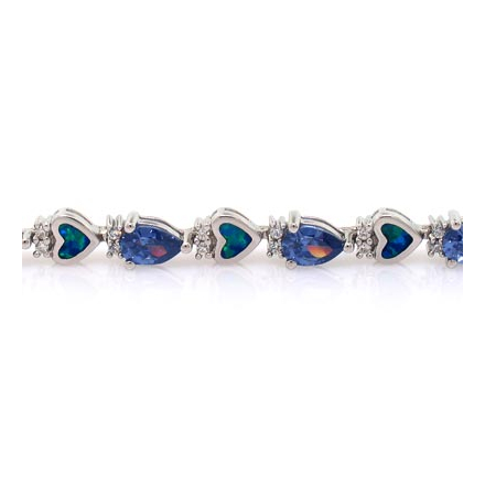 Australian Opal with Tanzanite Bracelet