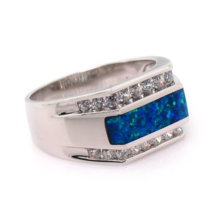 Australian Opal Mens Ring