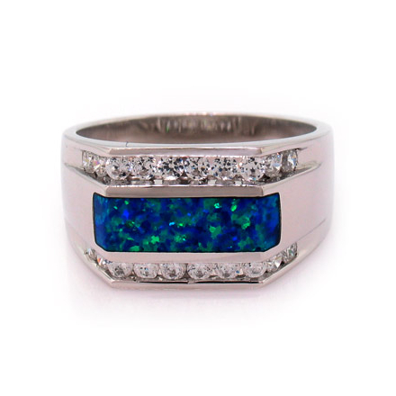 Australian Opal Mens Ring