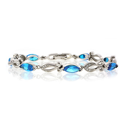 Blue Topaz Silver Bracelet