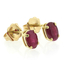 Ruby 14k Yellow Gold Stud Earrings