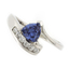 Solitaire Tanzanite Sterling Silver Ring