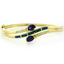 Opal and Tanzanite Gold Plated Sterling Silver Bangle