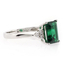 Emerald Cut Emerald Silver Ring