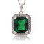 Vintage Style Emerald Sterling Silver Pendant