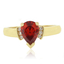 Elegant Fire Opal Promise Silver Gold Plated Ring