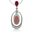Amazing Pink Opal and Red Ruby Pendant