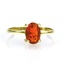 Natural High Quality Mexican Fire Cherry Opal 14K Gold Ring