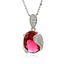 Oval Cut Tourmaline Sterling Silver Pendant