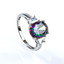Big Mystic Topaz Sterling Silver Ring