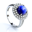 Round Cabuchon Star Sapphire Ring Sterling Silver