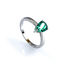 Solitaire Emerald Sterling Silver Ring