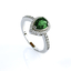 Solitaire Pear Cut Emerald Ring
