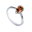 925 Sterling Silver Fire Opal Ring Solitaire