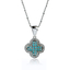 Sterling Silver Cross With Paraiba Stone