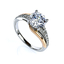9 mm Simulated Diamond Engagement Silver Ring