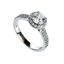 Simulated Diamond Micropave Engagement Silver Ring