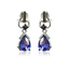 Silver Tanzanite Chocolate Diamond Set Earrings Pendant