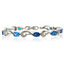 Silver Bracelet with Blue Topaz Gemstone