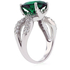 Big Oval Cut Stone Coctail Emerald Ring
