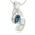 Color Change Alexandrite And Opal Silver Pendant