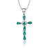 Beautiful Sterling Silver Cross With Alexandrite